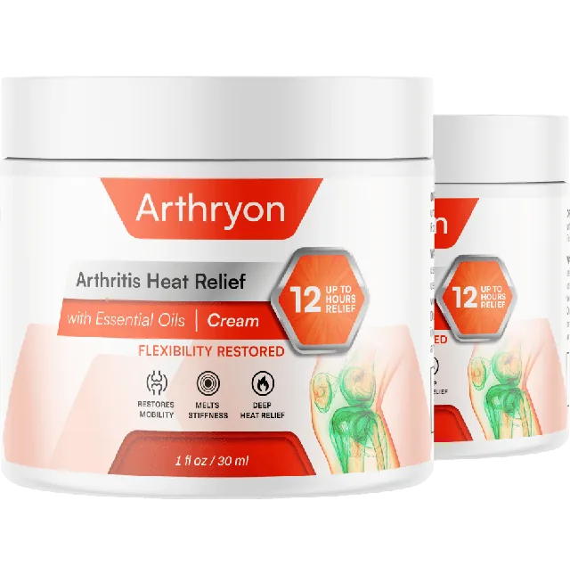 Jars of Arthryon Heat Relief Cream, arthritis heat relief with essential oils