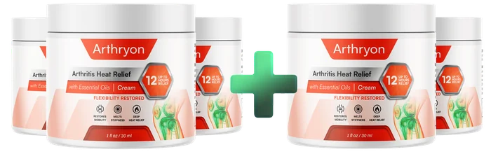 Arthryon Heat Relief Cream, buy 3 get 2 free bundle, five jars total