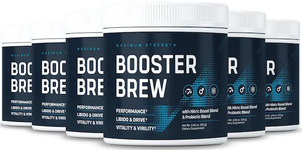 Six tubs of Booster Brew, the 6-month package